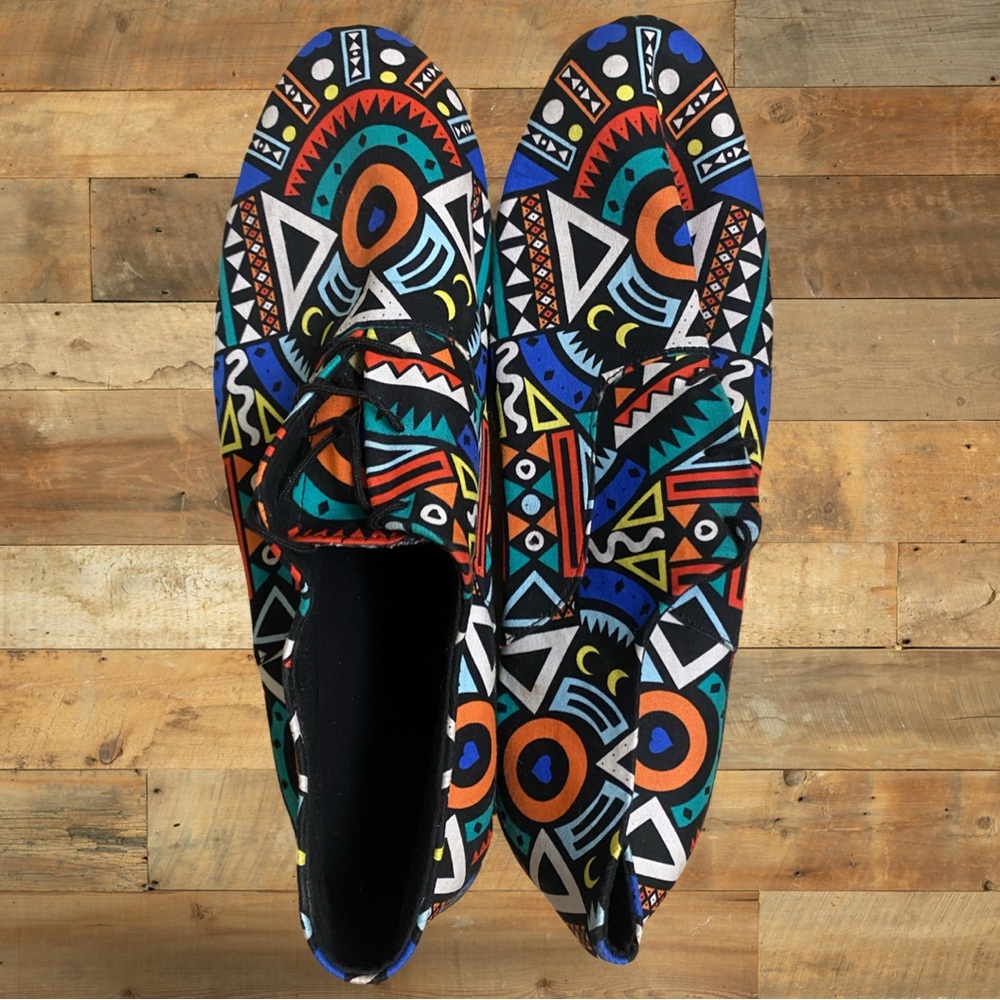 Crazy Multicolor Pattern Dress Shoes Size Not Listed